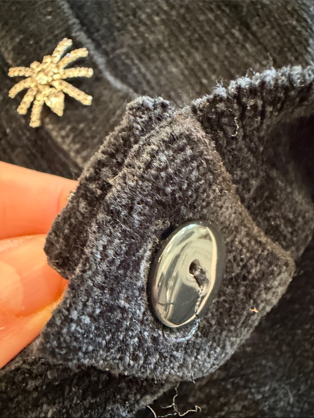 Vintage Storybook Knits Halloween Cardigan Beaded Spider Web Rhinestones Size S - Picture 10 of 13